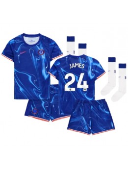 Chelsea Reece James #24 Dječji Domaci Dres kompleti 2024-25 Kratak Rukavima (+ kratke hlače)